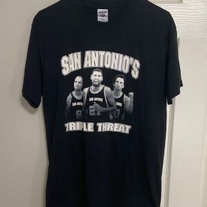 San Antonio Spurs Triple Threat Black Graphic Tee